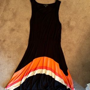 Black tank style dress w/ neon bottom